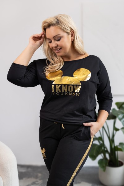 Dres z Myszką Miki komplet dresowy plus size