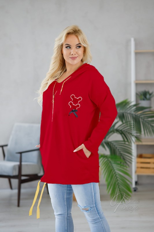 Bluza rozpinana z myszką miki czerwona 