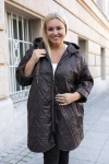 Kurtka przejściowa pikowana czekoladowa