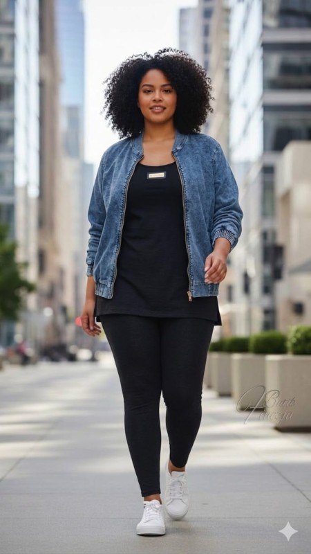 Kurtka bomberka jeansowa 