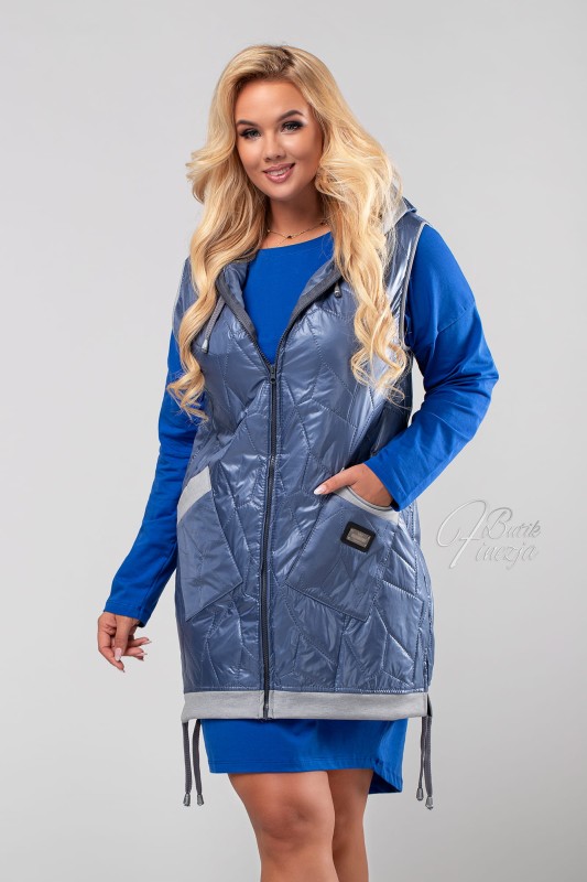 Kamizelka bezrękawnik niebieska