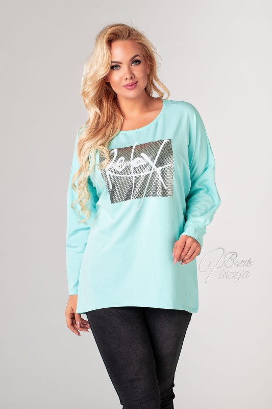 Bluzka Relax błękitna