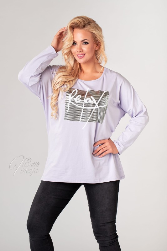 Bluzka Relax liliowa
